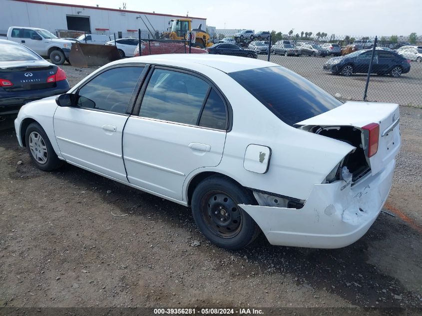 2002 Honda Civic Lx VIN: 2HGES16542H544784 Lot: 39356281