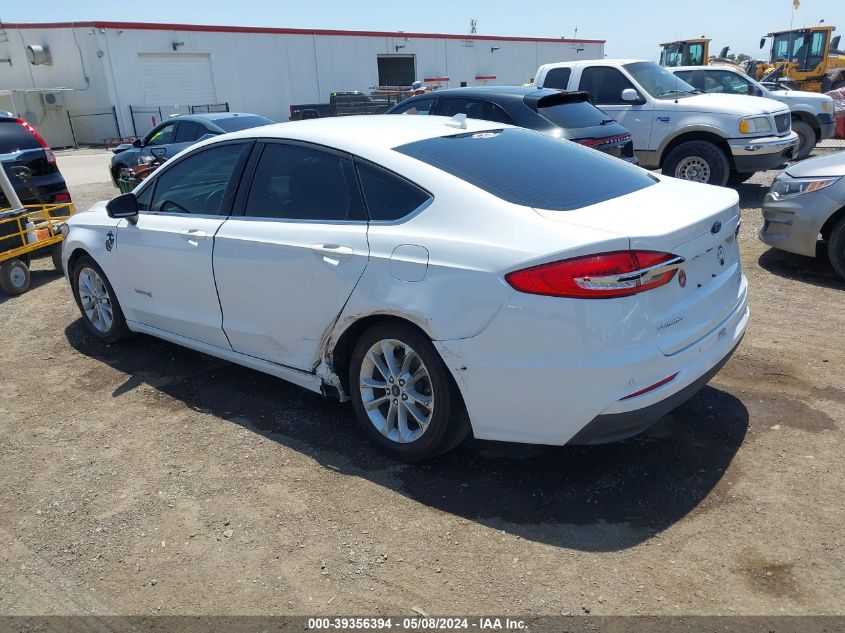 2019 Ford Fusion Hybrid Se VIN: 3FA6P0LU1KR201368 Lot: 39356394