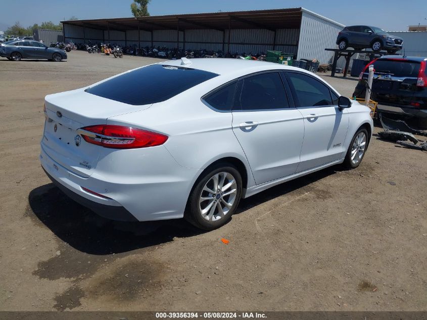 2019 Ford Fusion Hybrid Se VIN: 3FA6P0LU1KR201368 Lot: 39356394