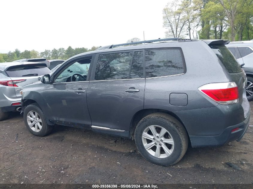 2013 Toyota Highlander Se V6 VIN: 5TDBK3EH9DS202020 Lot: 39356398