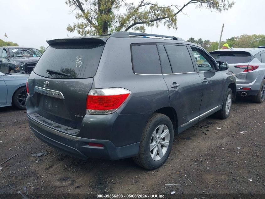 2013 Toyota Highlander Se V6 VIN: 5TDBK3EH9DS202020 Lot: 39356398