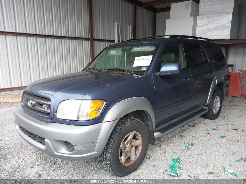 2001 Toyota Sequoia Sr5 V8 VIN: 5TDBT44A81S025964 Lot: 39356422