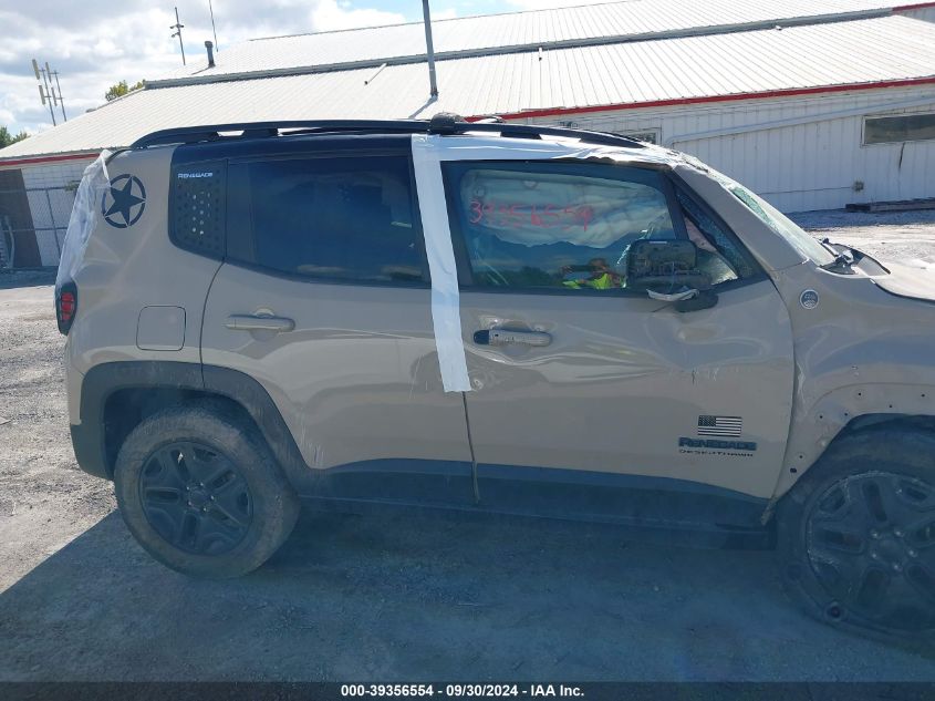 2017 Jeep Renegade Deserthawk 4X4 VIN: ZACCJBCB6HPE78996 Lot: 39356554