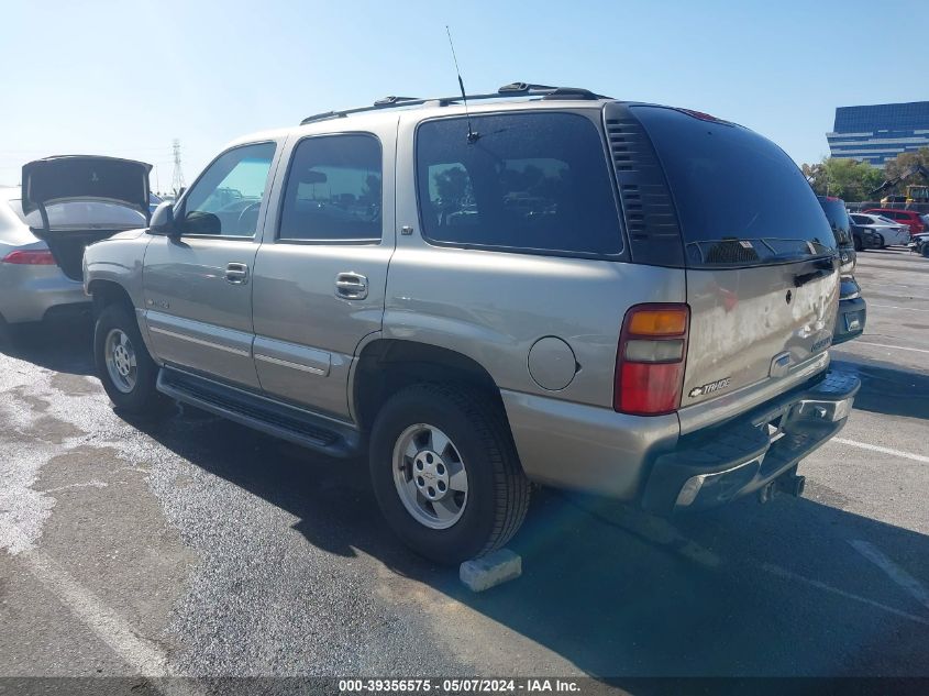 2001 Chevrolet Tahoe Lt VIN: 1GNEK13T71R192758 Lot: 39356575