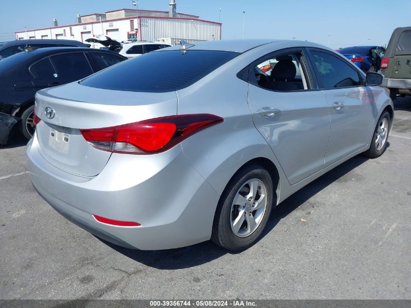 2015 Hyundai Elantra Se VIN: 5NPDH4AE0FH572144 Lot: 39356744