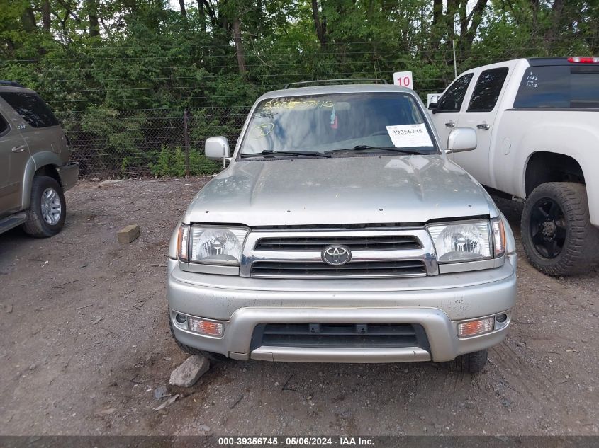 2000 Toyota 4Runner Limited V6 VIN: JT3HN87R0Y0295835 Lot: 39356745