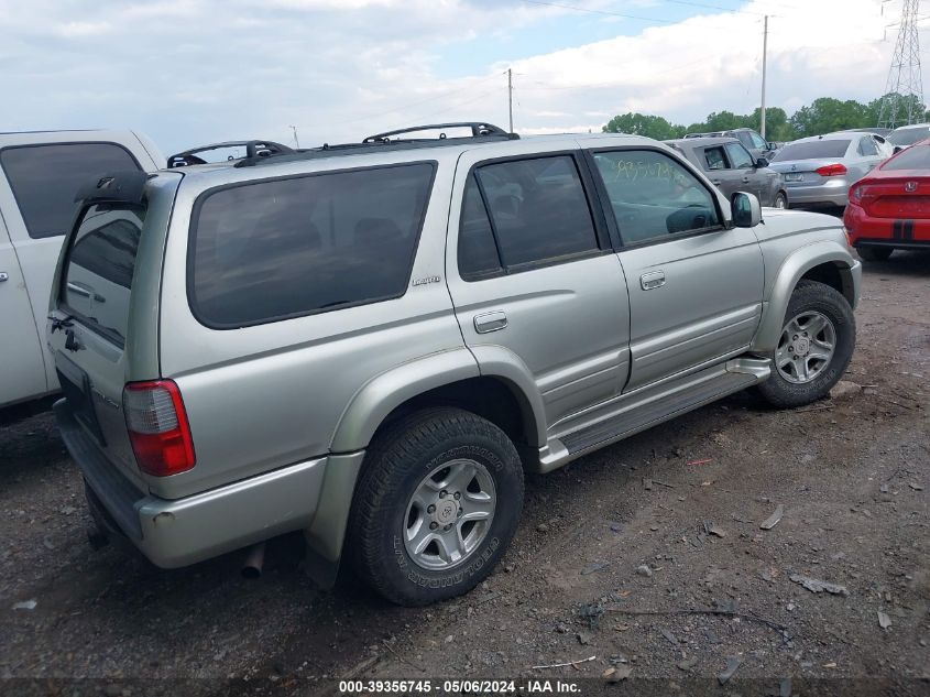 2000 Toyota 4Runner Limited V6 VIN: JT3HN87R0Y0295835 Lot: 39356745