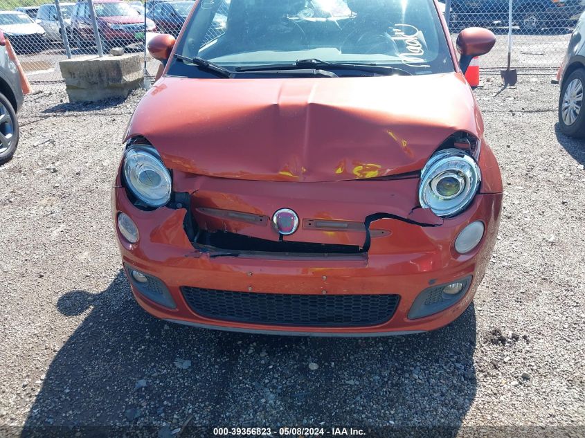 2012 Fiat 500 Sport VIN: 3C3CFFBR4CT228234 Lot: 39356823