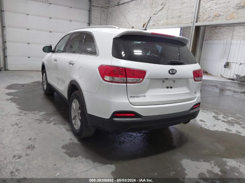 2016 Kia Sorento 3.3L Lx VIN: 5XYPGDA52GG141569 Lot: 39356882