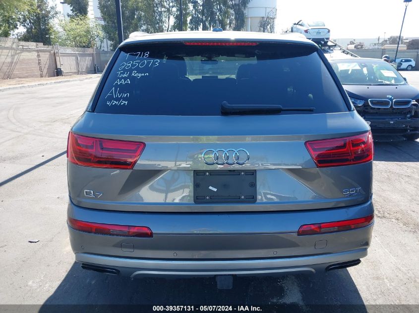 2017 Audi Q7 3.0T Premium VIN: WA1VAAF78HD048468 Lot: 39357131