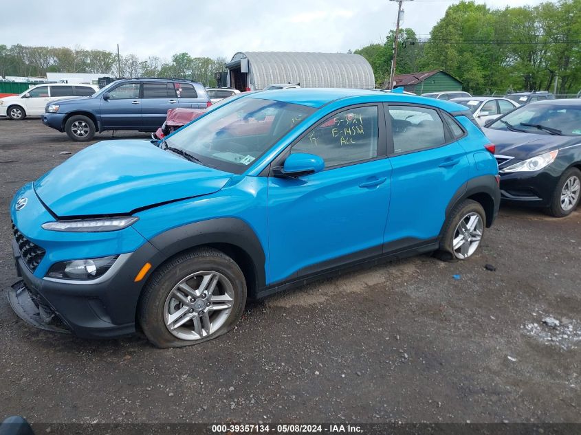 2022 Hyundai Kona Se VIN: KM8K2CAB2NU764447 Lot: 39357134