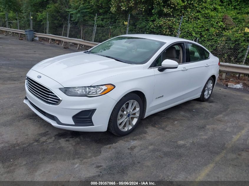 2019 Ford Fusion Hybrid Se VIN: 3FA6P0LU6KR210826 Lot: 39357865