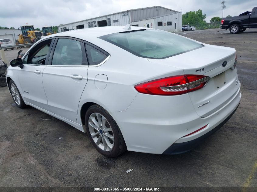 2019 Ford Fusion Hybrid Se VIN: 3FA6P0LU6KR210826 Lot: 39357865