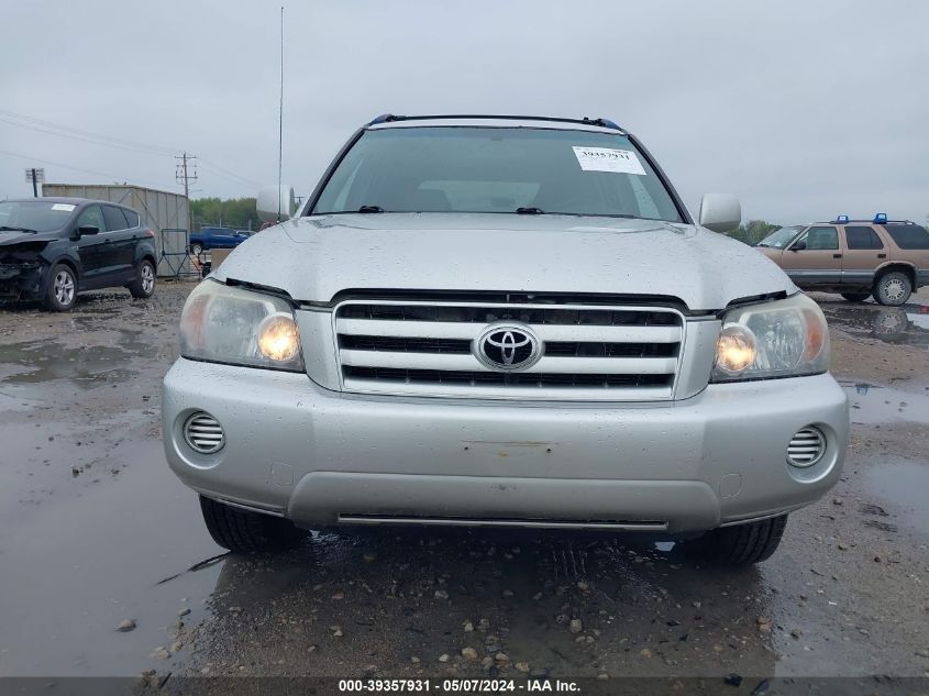 2005 Toyota Highlander Limited V6/V6 VIN: JTEGP21A050062949 Lot: 39357931