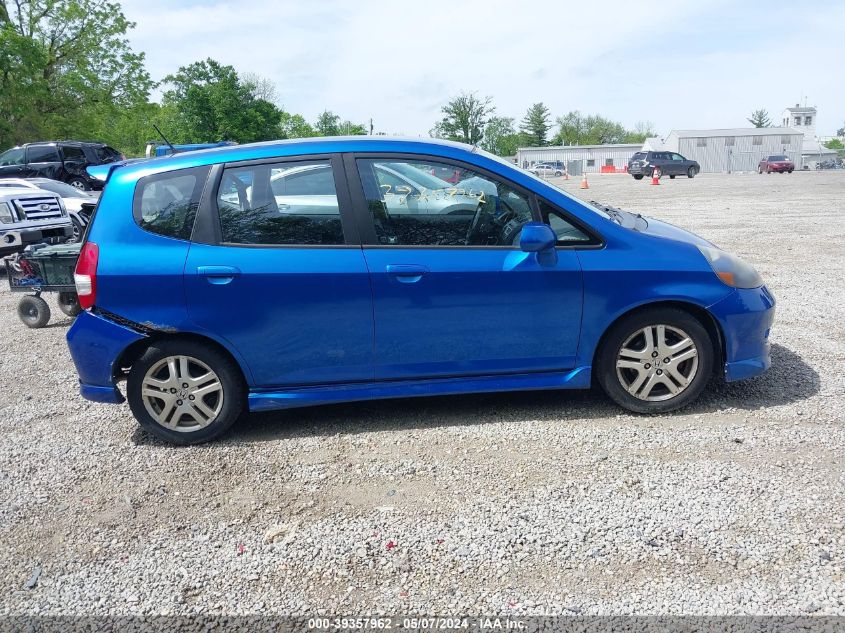 2007 Honda Fit Sport VIN: JHMGD38657S037832 Lot: 39357962