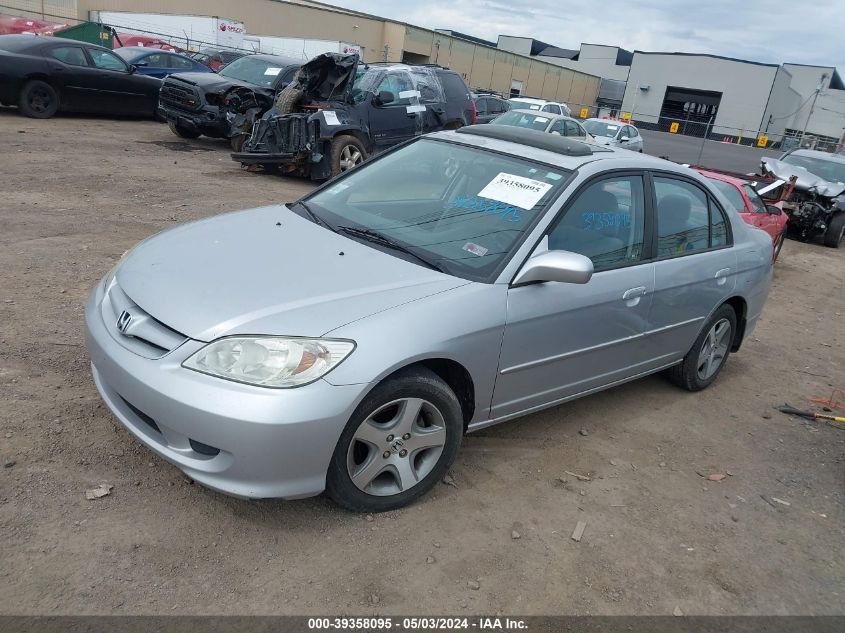 2HGES26784H537802 | 2004 HONDA CIVIC