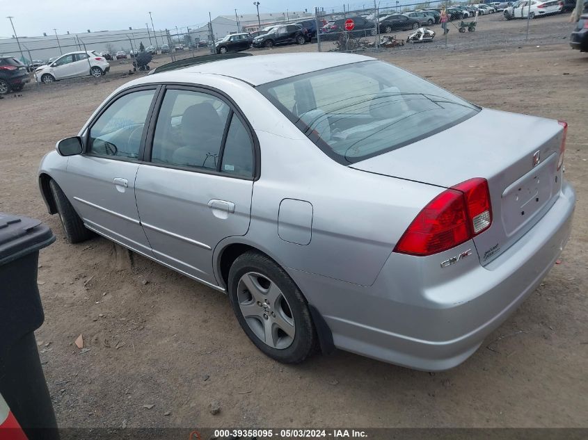 2HGES26784H537802 | 2004 HONDA CIVIC