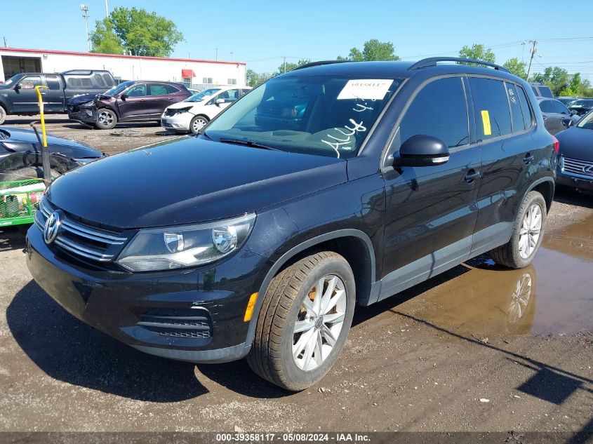 2017 Volkswagen Tiguan VIN: WVGBV7AX3HK047663 Lot: 39358117