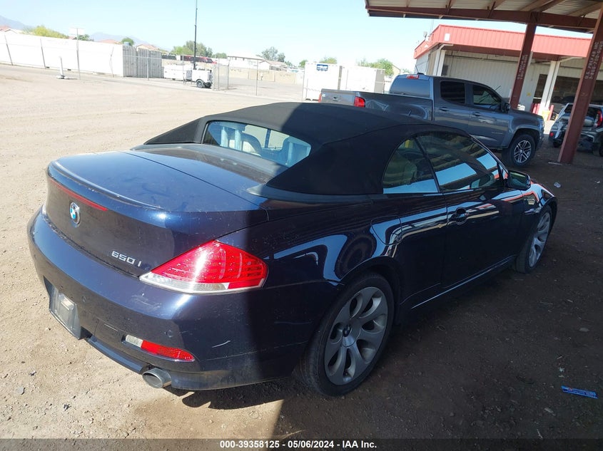 2007 BMW 650I VIN: WBAEK13507CN84015 Lot: 39358125