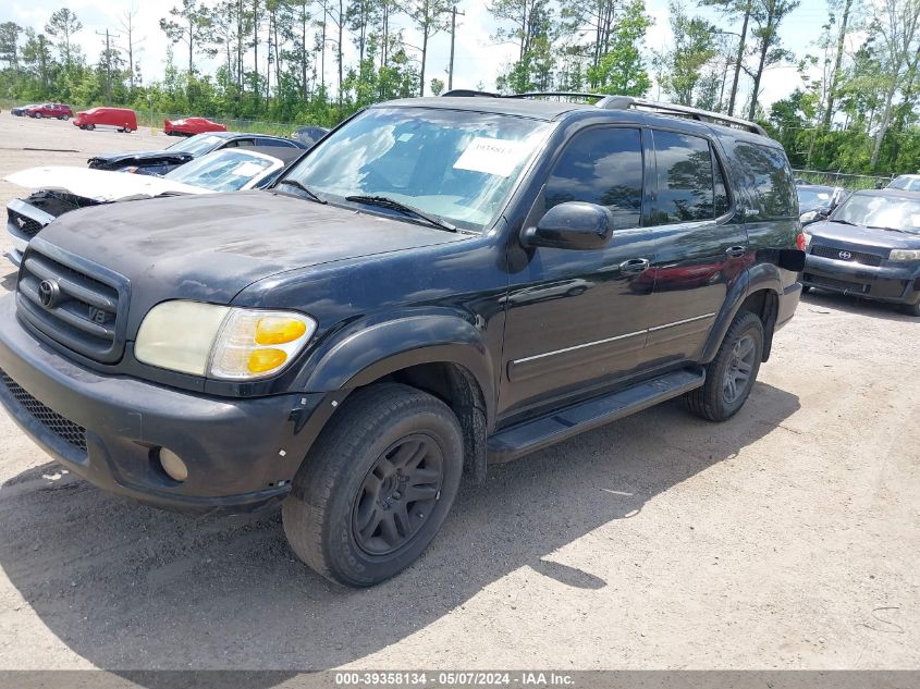 2003 Toyota Sequoia Limited V8 VIN: 5TDZT38A73S166353 Lot: 39358134