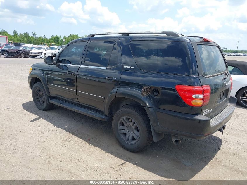 2003 Toyota Sequoia Limited V8 VIN: 5TDZT38A73S166353 Lot: 39358134