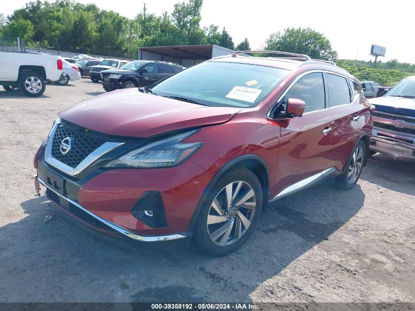 2019 Nissan Murano Sl VIN: 5N1AZ2MS5KN153816 Lot: 39358192