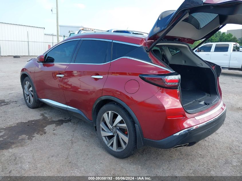 2019 Nissan Murano Sl VIN: 5N1AZ2MS5KN153816 Lot: 39358192