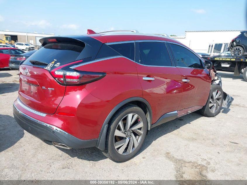 2019 Nissan Murano Sl VIN: 5N1AZ2MS5KN153816 Lot: 39358192