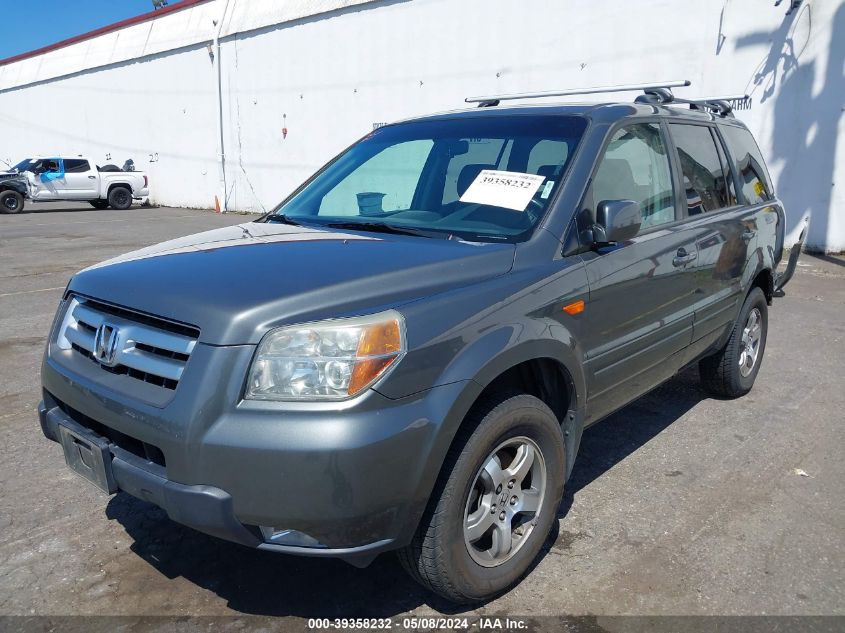 2007 Honda Pilot Ex-L VIN: 2HKYF187X7H501371 Lot: 39358232