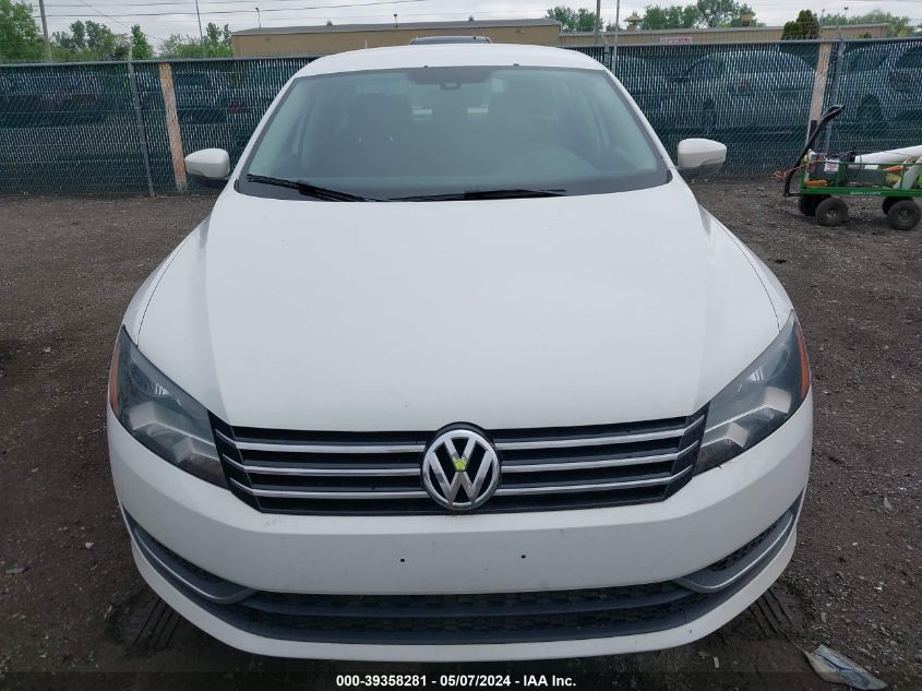 2013 Volkswagen Passat 2.5L S VIN: 1VWAH7A35DC100496 Lot: 39358281