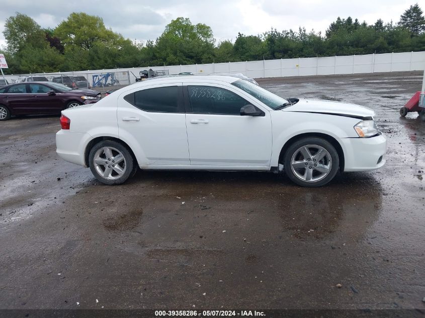 2013 Dodge Avenger Se VIN: 1C3CDZAB9DN613284 Lot: 39358286