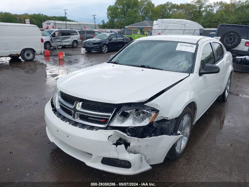 2013 Dodge Avenger Se VIN: 1C3CDZAB9DN613284 Lot: 39358286