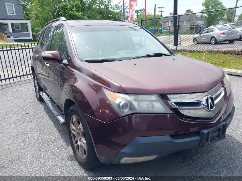 2009 Acura Mdx Technology Package VIN: 2HNYD28459H507652 Lot: 39358289