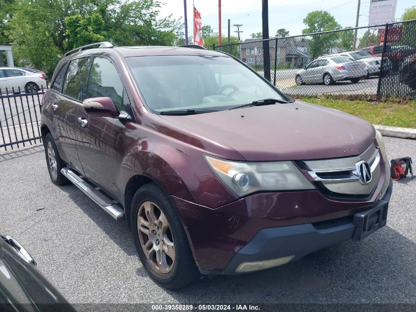 2009 Acura Mdx Technology Package VIN: 2HNYD28459H507652 Lot: 39358289