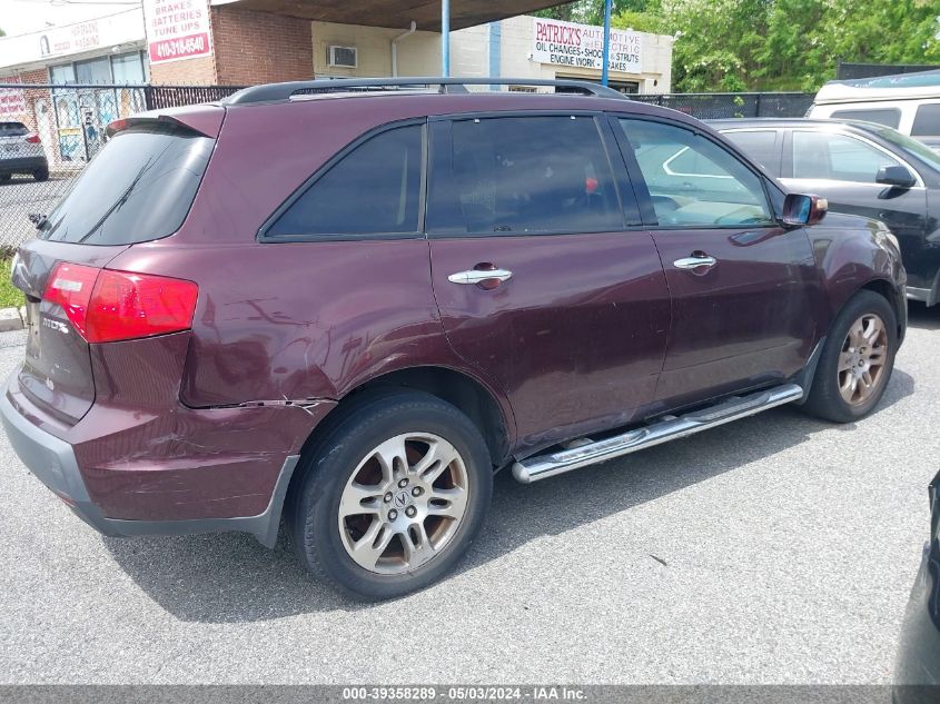 2009 Acura Mdx Technology Package VIN: 2HNYD28459H507652 Lot: 39358289