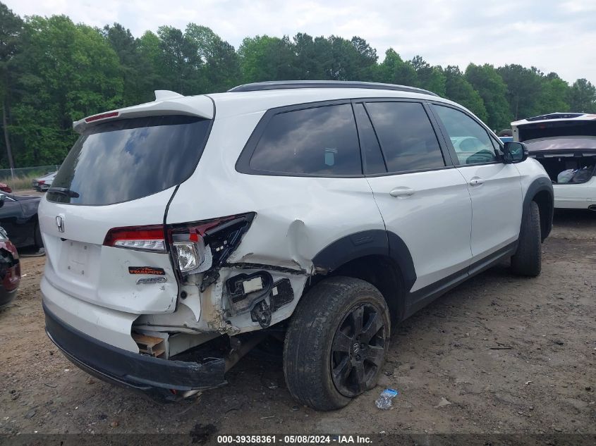 2022 Honda Pilot Awd Trailsport VIN: 5FNYF6H86NB041403 Lot: 39358361