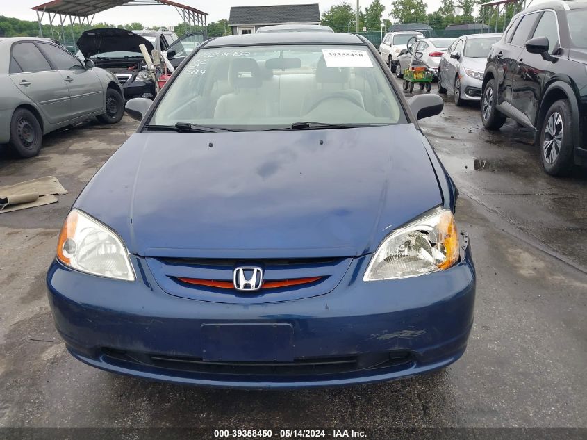 2003 Honda Civic Lx VIN: 1HGEM22563L016402 Lot: 39358450