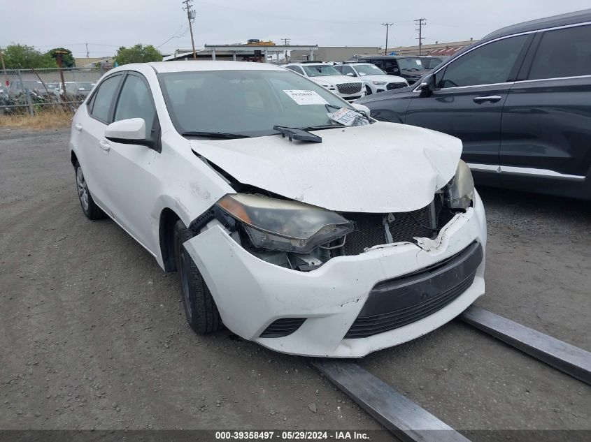 2015 Toyota Corolla Le VIN: 2T1BURHE1FC402593 Lot: 39358497