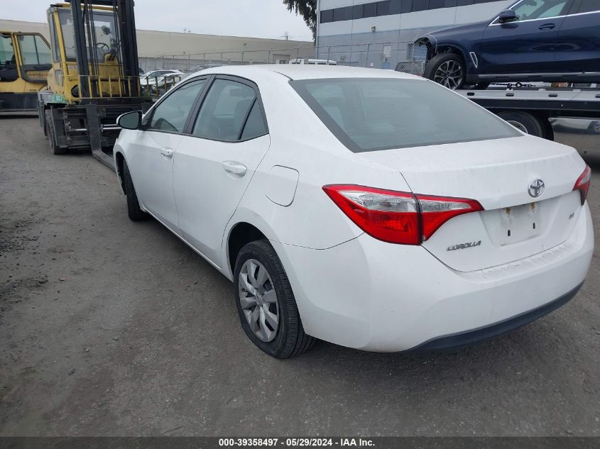 2015 Toyota Corolla Le VIN: 2T1BURHE1FC402593 Lot: 39358497