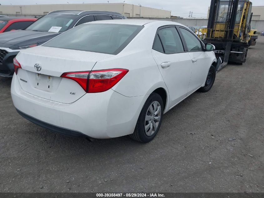 2015 Toyota Corolla Le VIN: 2T1BURHE1FC402593 Lot: 39358497