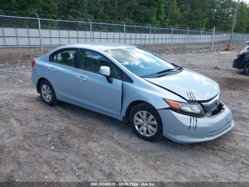 2012 Honda Civic Lx VIN: 19XFB2F57CE316168 Lot: 39358520