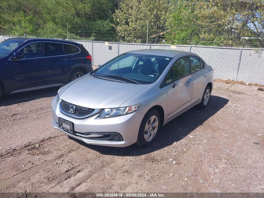 2013 Honda Civic Lx VIN: 2HGFB2F57DH598934 Lot: 39358619