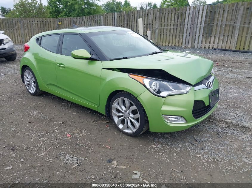 2012 Hyundai Veloster Base W/Black VIN: KMHTC6AD1CU076635 Lot: 39358648