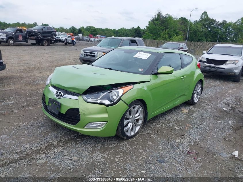 2012 Hyundai Veloster Base W/Black VIN: KMHTC6AD1CU076635 Lot: 39358648