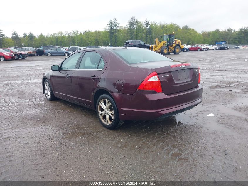 2012 Ford Fusion Se VIN: 3FAHP0HA1CR273714 Lot: 39358674