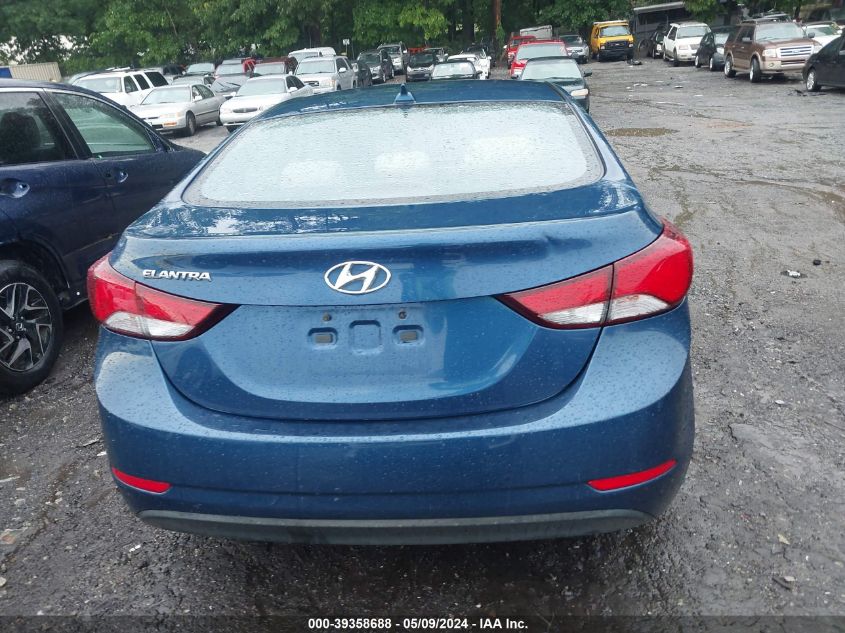 2016 Hyundai Elantra Se VIN: KMHDH4AEXGU545875 Lot: 39358688