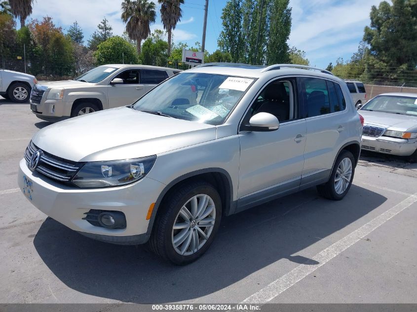 2012 Volkswagen Tiguan Se VIN: WVGAV7AX9CW533150 Lot: 39358776