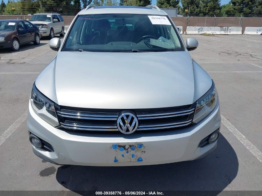 2012 Volkswagen Tiguan Se VIN: WVGAV7AX9CW533150 Lot: 39358776