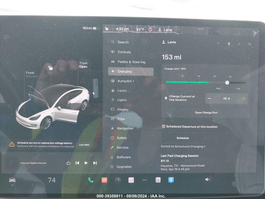 2019 Tesla Model 3 Long Range/Performance VIN: 5YJ3E1EB1KF365130 Lot: 39358811