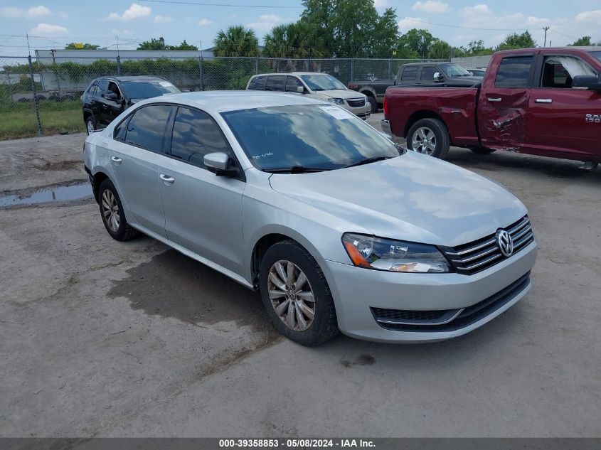 2013 Volkswagen Passat 2.5L S VIN: 1VWAH7A39DC119794 Lot: 39358853